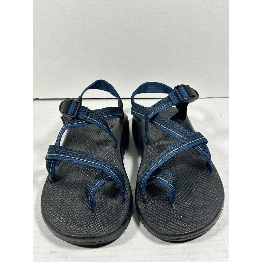 Chaco Mens Z/Cloud 2 Blue Black Adjustable Strap Toe Loop Hiking Sandals Size 11